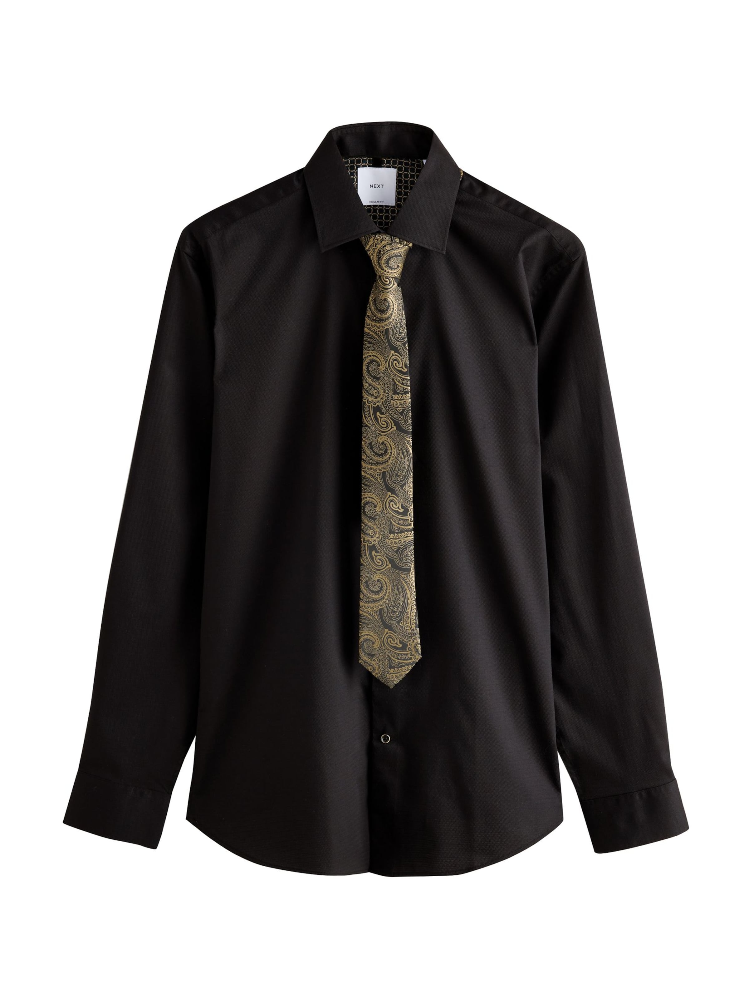 Next Slim fit Overhemd in Zwart: voorkant