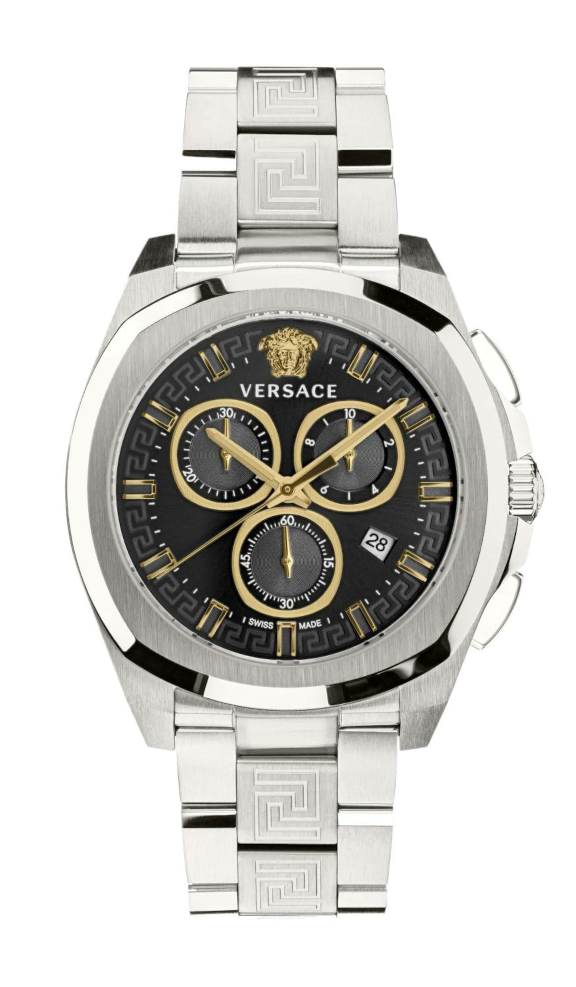 VERSACE Analog watch 'New Chrono Geo' in Silver: front
