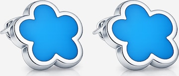 Pure Schmuck Oorbellen 'Clover Ice' in Zilver: voorkant