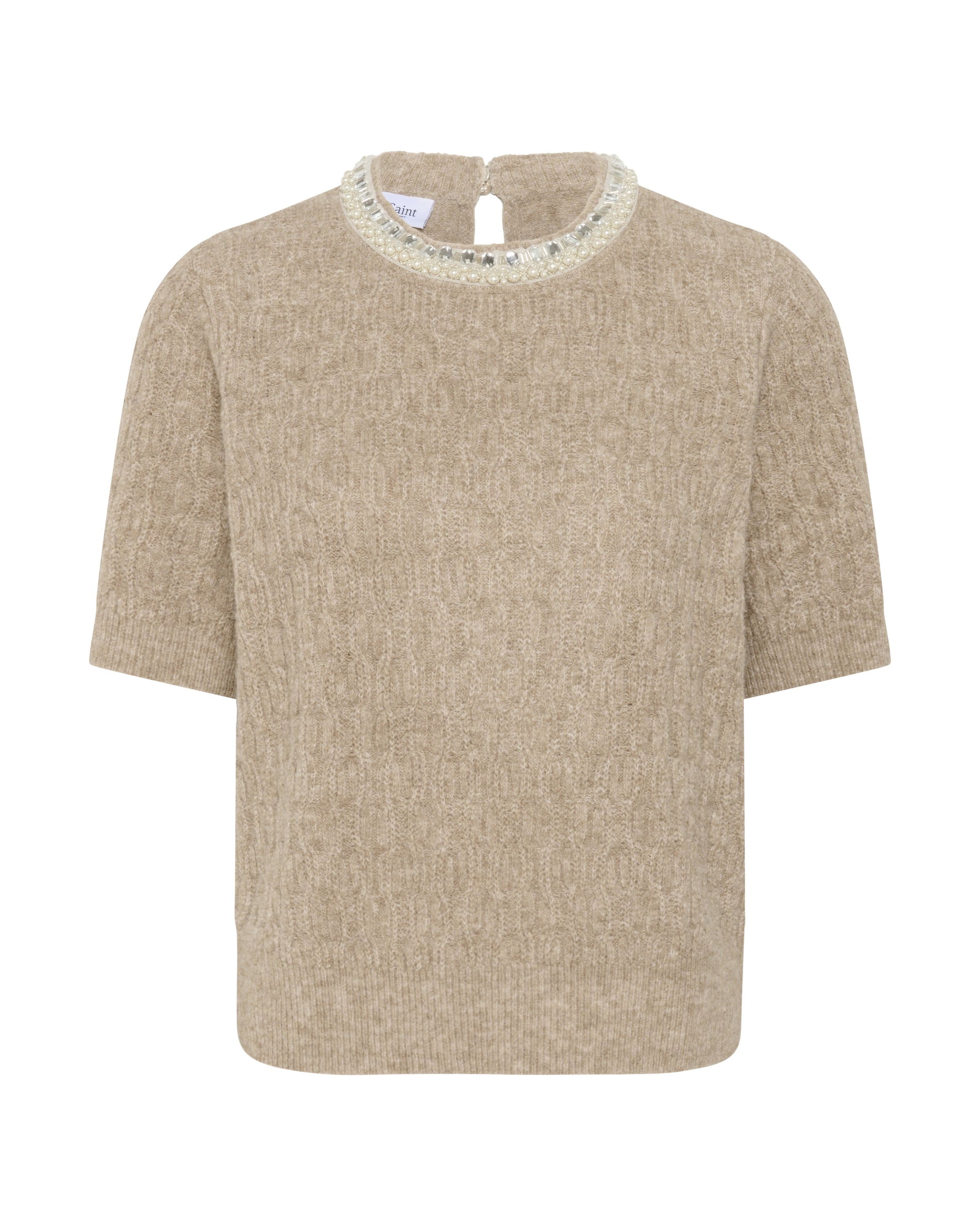 SAINT TROPEZ Pullover 'Makenna' in Beige: Vorderseite