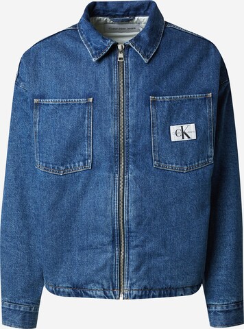 Calvin Klein Jeans Tussenjas 'Boxy' in Blauw: voorkant