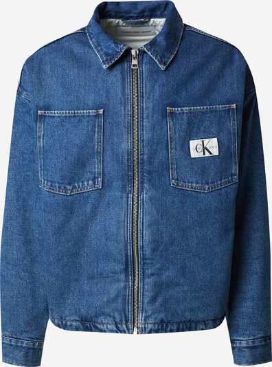 Demisezoninė striukė 'Boxy' iš Calvin Klein Jeans, spalva – tamsiai (džinso) mėlyna / balta, Prekių apžvalga