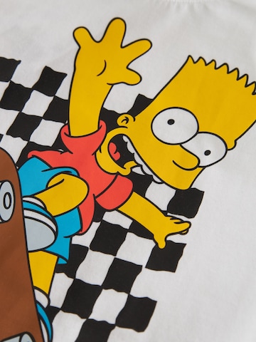 Maglietta 'The Simpsons' di TWO SOON in bianco