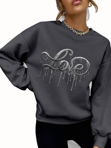 RMK Sweatshirt 'Love' in Grey
