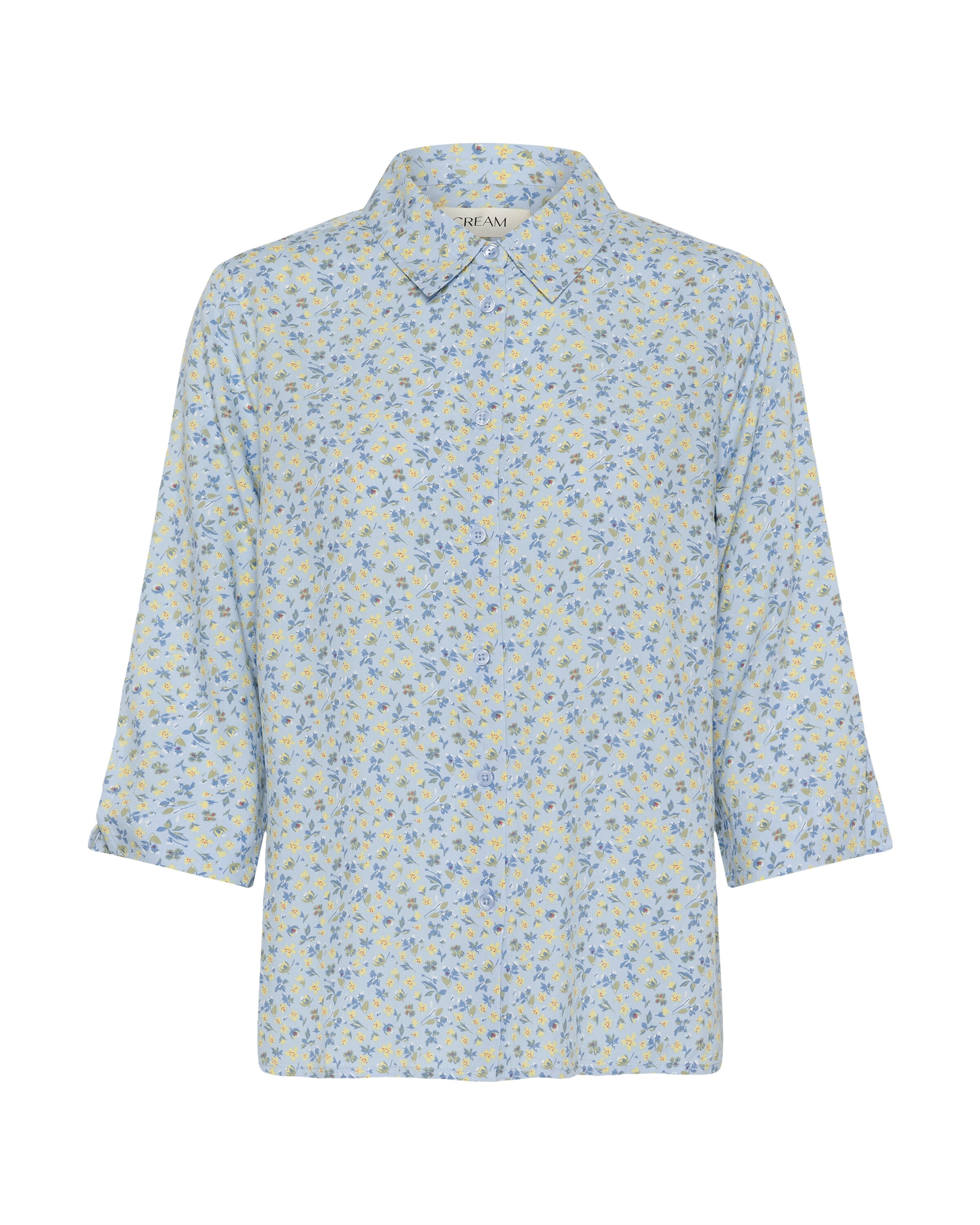 Cream Blouse 'Tiah' in Blue: front