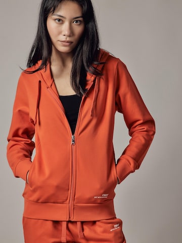 Felpa 'Felpa con Cappuccio e Zip' di OWN Off With Nature in arancione: frontale