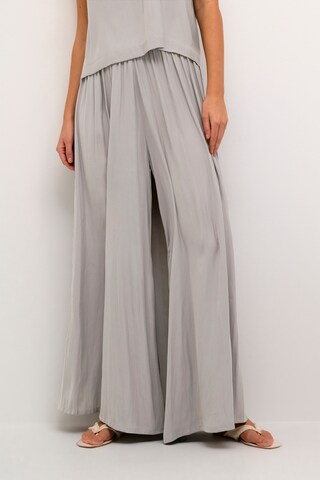 Kaffe Wide leg Broek 'Allie' in Grijs: voorkant
