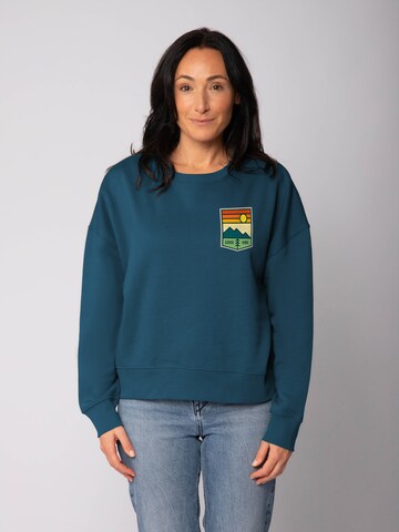 Sweat-shirt 'Good Vibe ' Watapparel en vert : devant