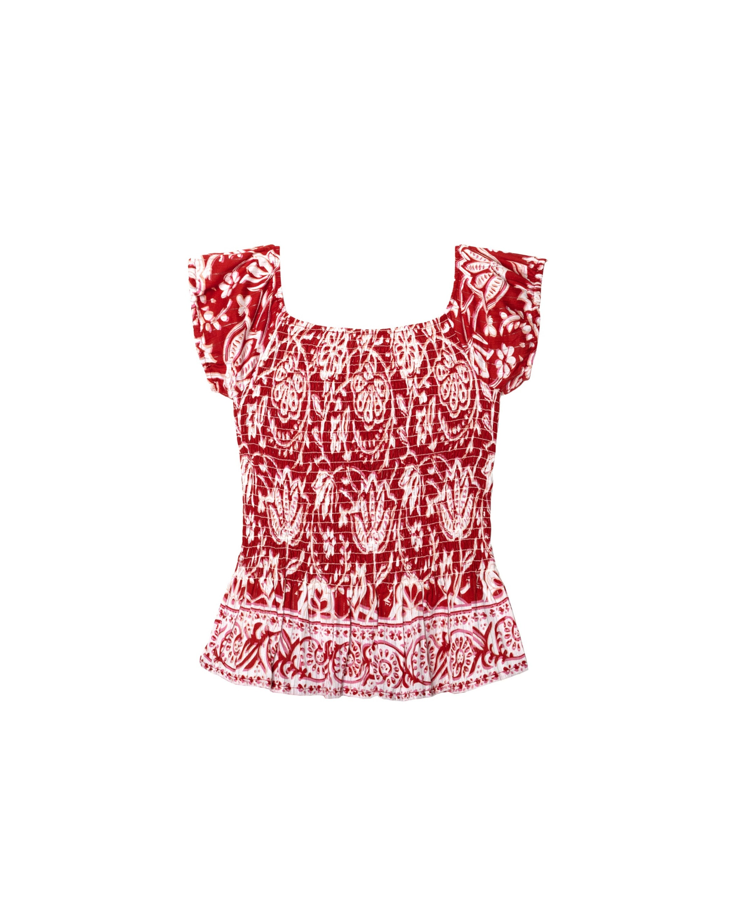 THE-ARE - Blusa en rojo: frente