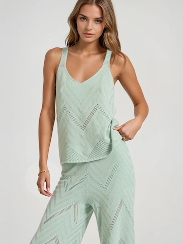Tops en tricot Funky Buddha en vert : devant