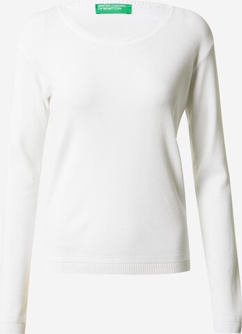 UNITED COLORS OF BENETTON Sweater in White: front