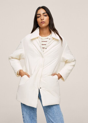 Manteau mi-saison 'Olaf' MANGO en blanc : devant