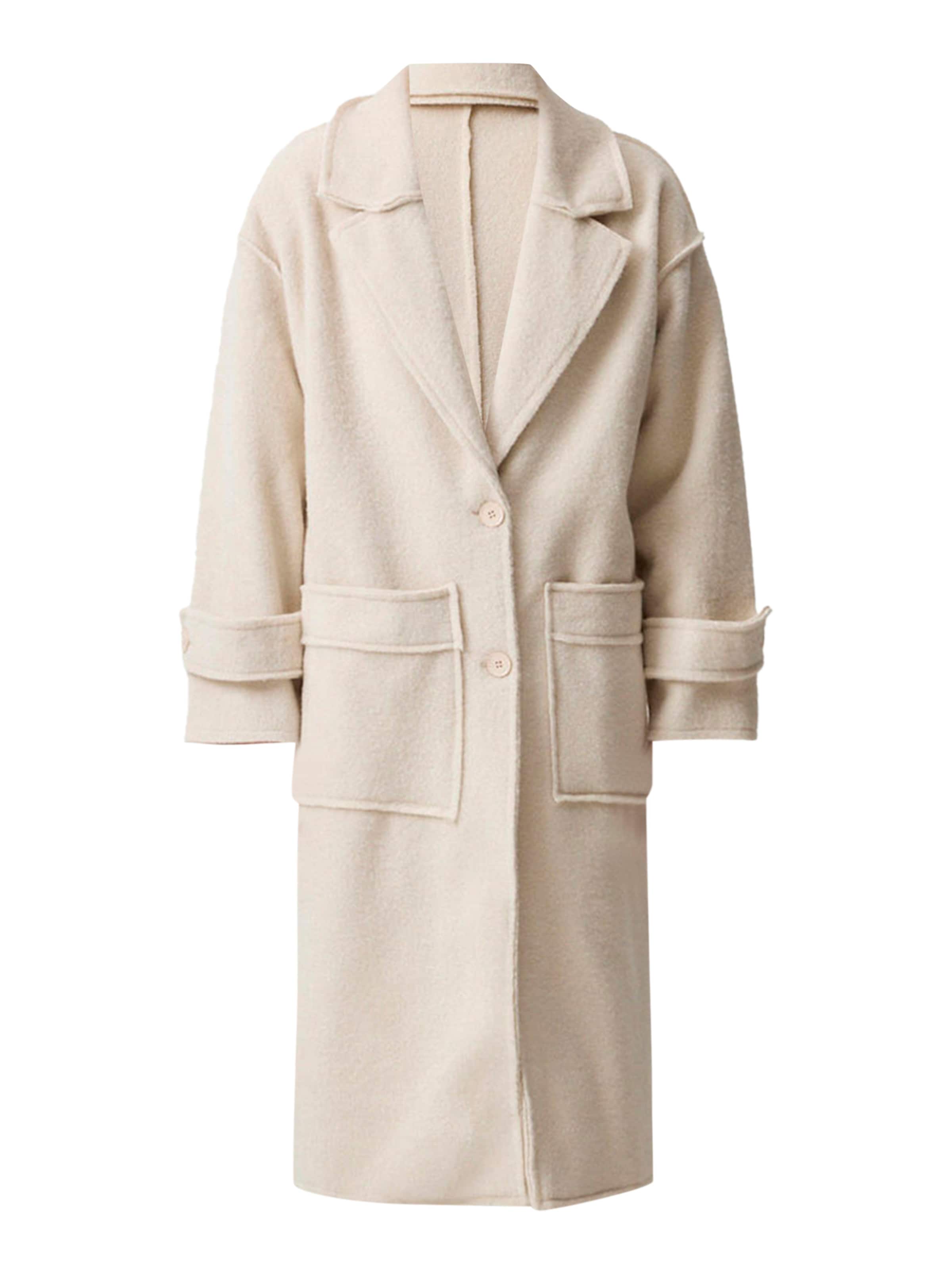 Touche Prive Wintermantel in Beige: voorkant