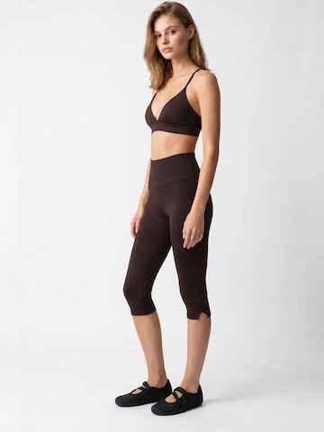 Skinny Leggings MixRay en marron