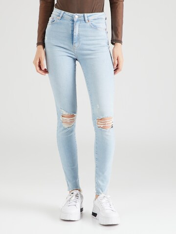Skinny Jeans 'SPADESMART2' de la Tally Weijl pe albastru: față