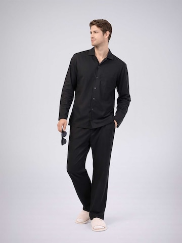 PANTONECLO Pyjama lang 'Pantoneclo Men’s Nightwear Set' in Zwart