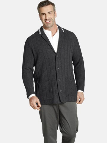 Charles Colby Knit Cardigan 'Duke Modest' in Grey: front