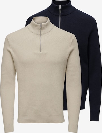 Only & Sons Sweatshirt 'Phil' in Blue: front