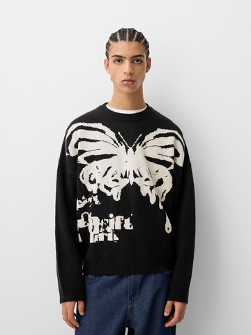 Bershka Pulover | črna barva: sprednja stran