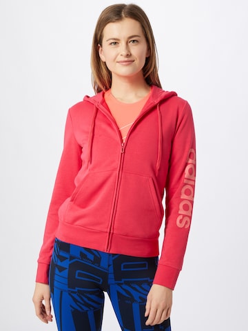 ADIDAS PERFORMANCE Športová mikina so zipsom - Ružová: predná strana