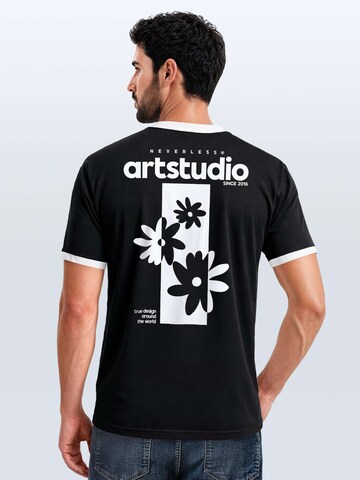 Neverless Shirt 'Artstudio Flowers' in Black