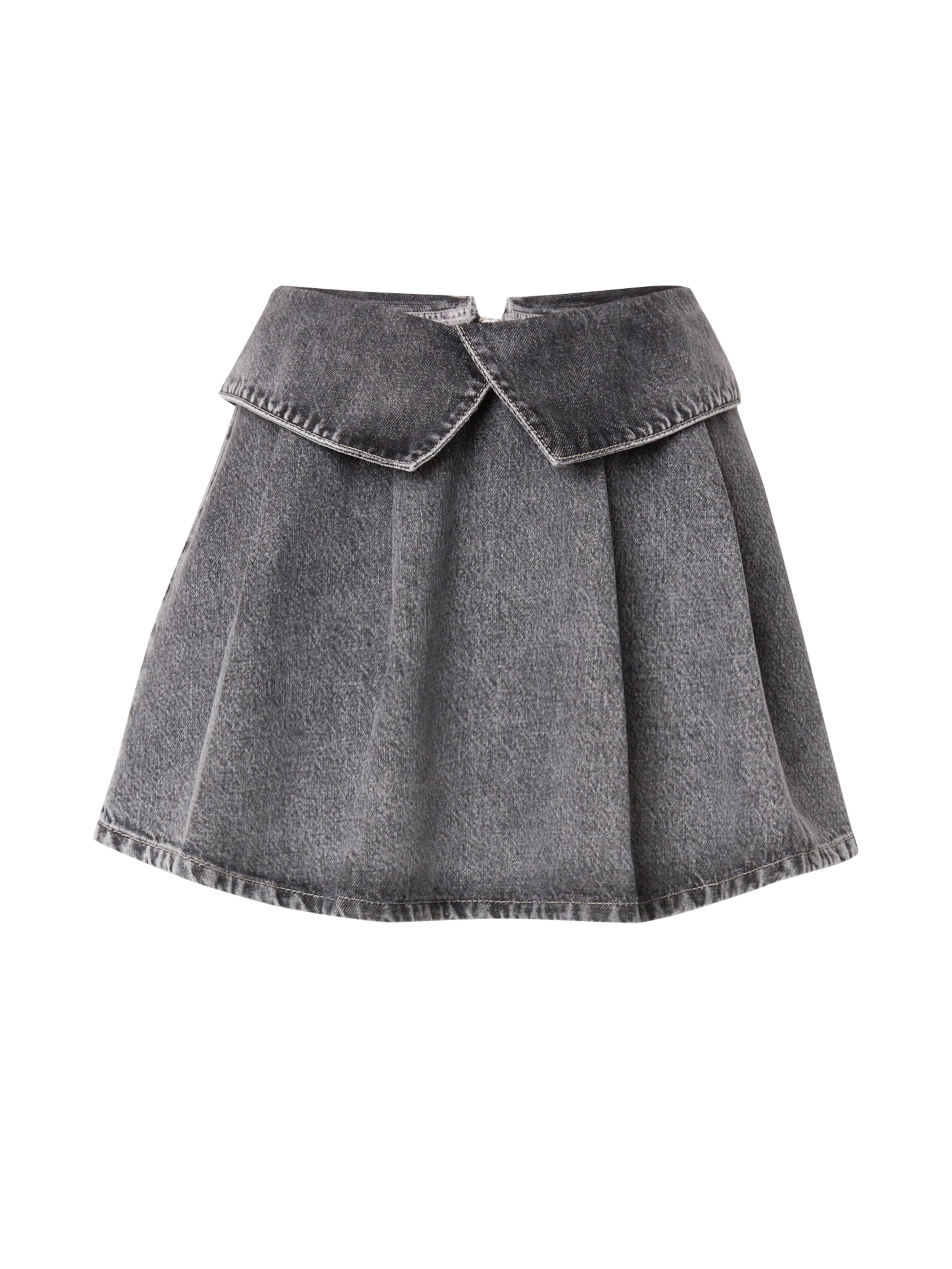 ABOUT YOU x Laura Giurcanu Пола в сив деним, Преглед на продукта