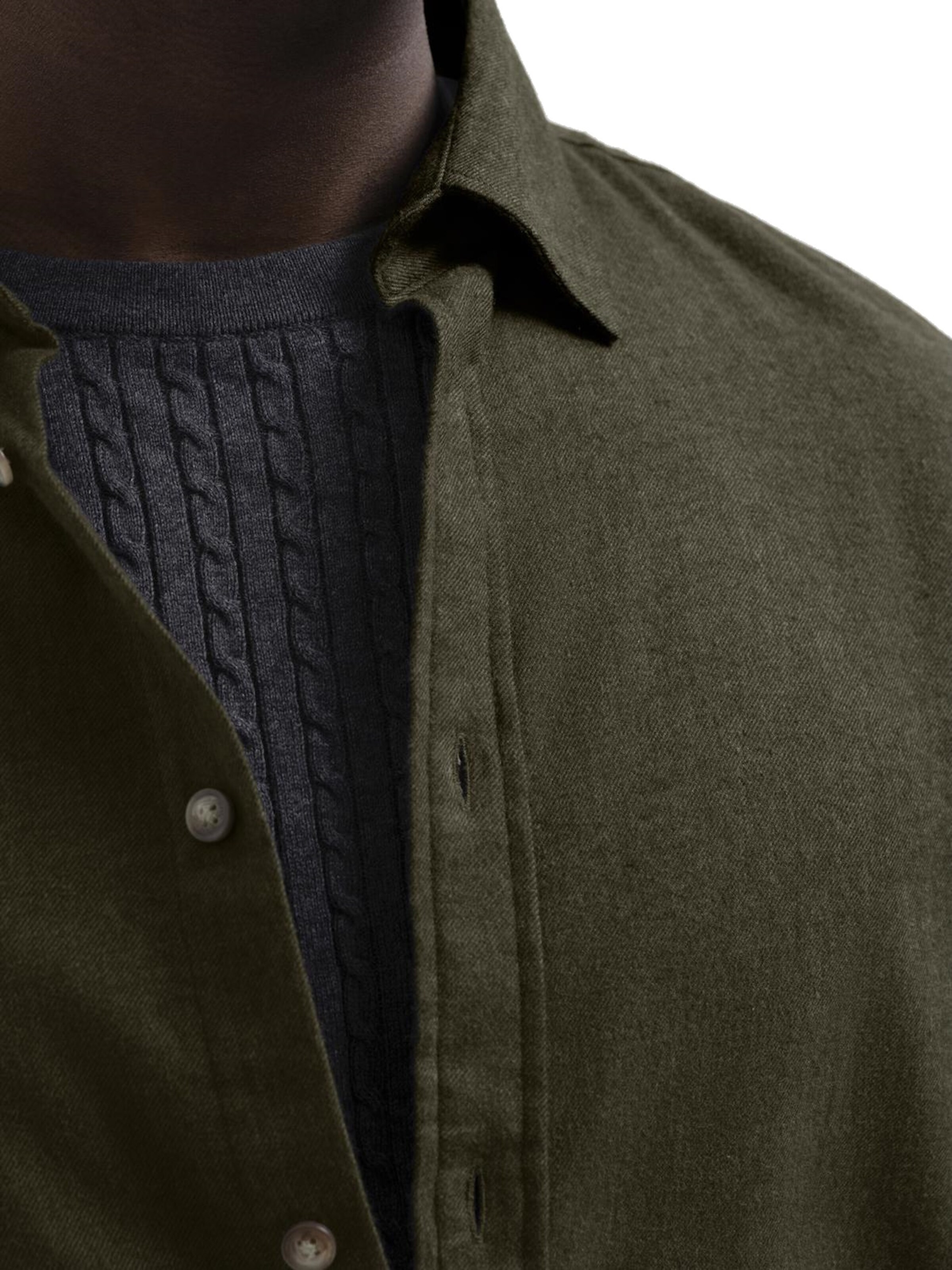 Coupe slim Chemise 'SLHOwen' SELECTED en vert