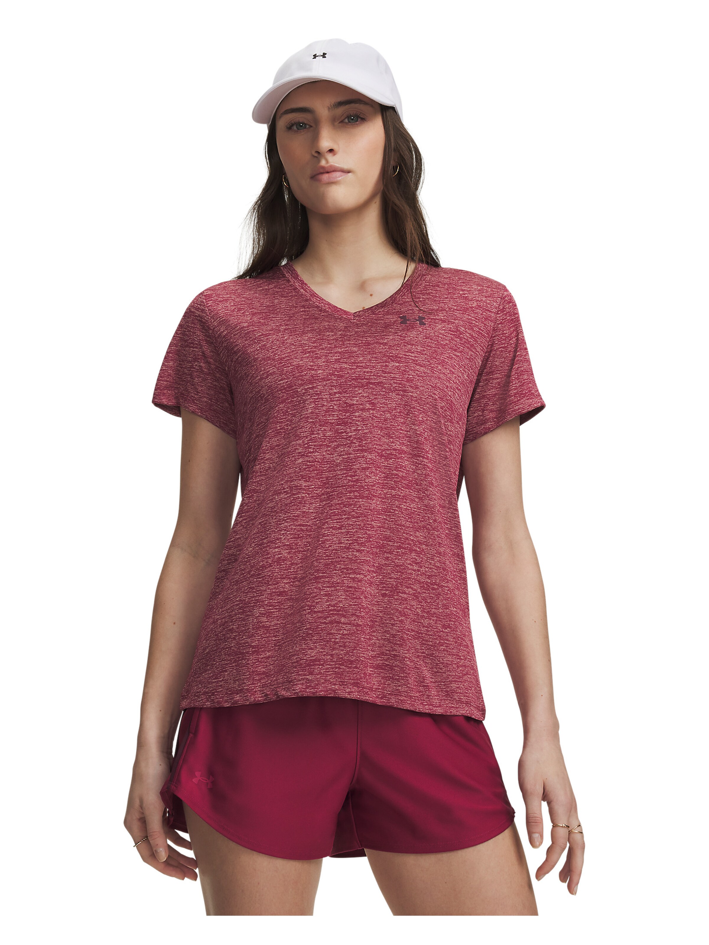 UNDER ARMOUR Performance Shirt 'Twist' in Red: front