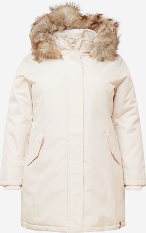 ONLY Curve Winterparka 'NEW KATY' in Beige: voorkant