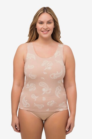 Maillot de corps Ulla Popken en beige : devant