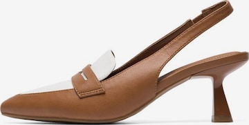 Bianco Slingback Pumps in Brown: front