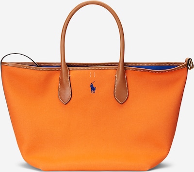 Pirkinių krepšys iš Polo Ralph Lauren, spalva – tamsiai mėlyna jūros spalva / karamelės / oranžinė, Prekių apžvalga