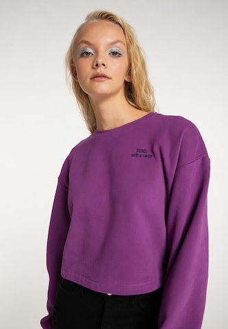 Sweat-shirt myMo ROCKS en violet