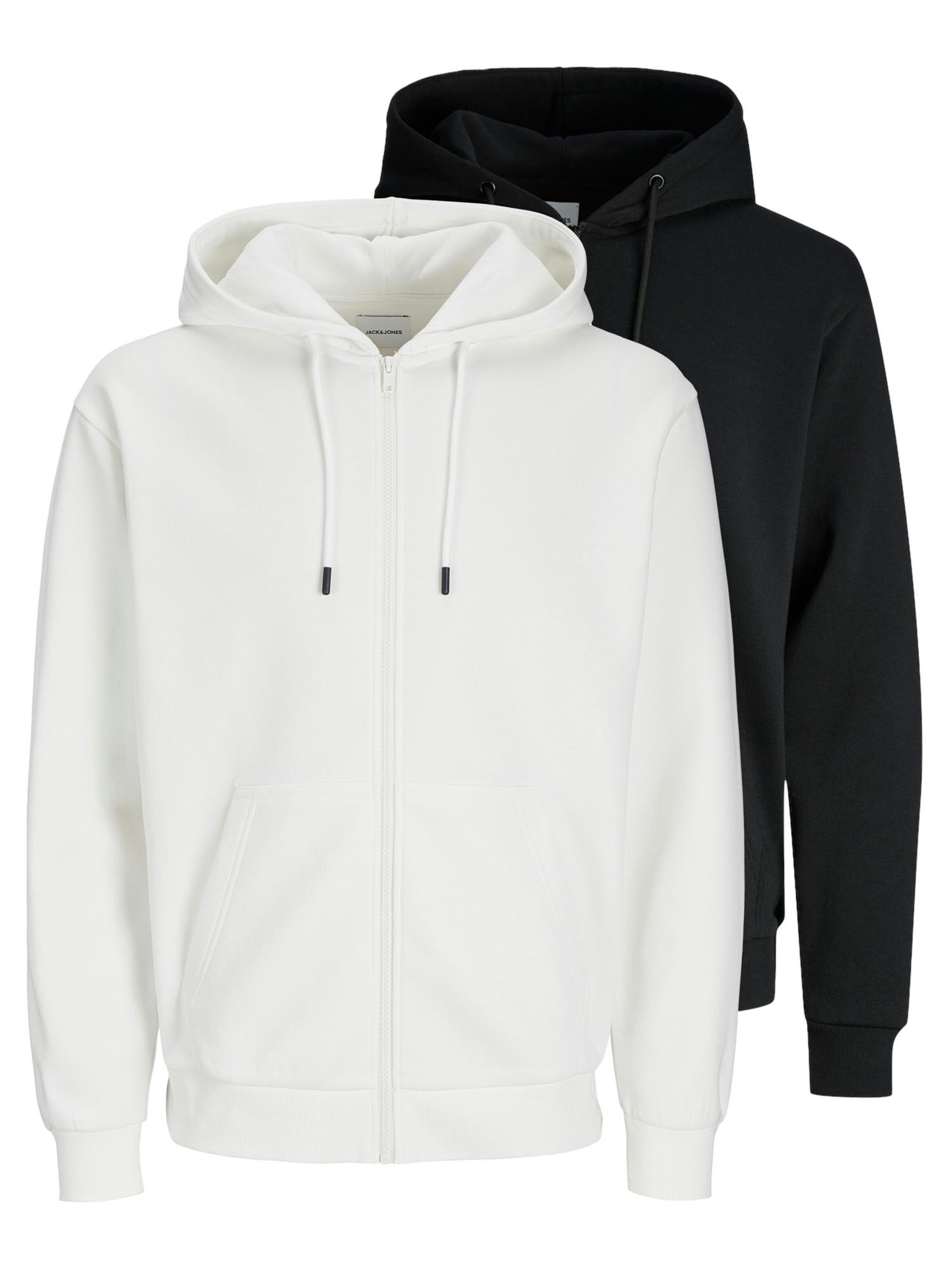 JACK & JONES Zip-Up Hoodie 'Bradley' in mottled black, Item view