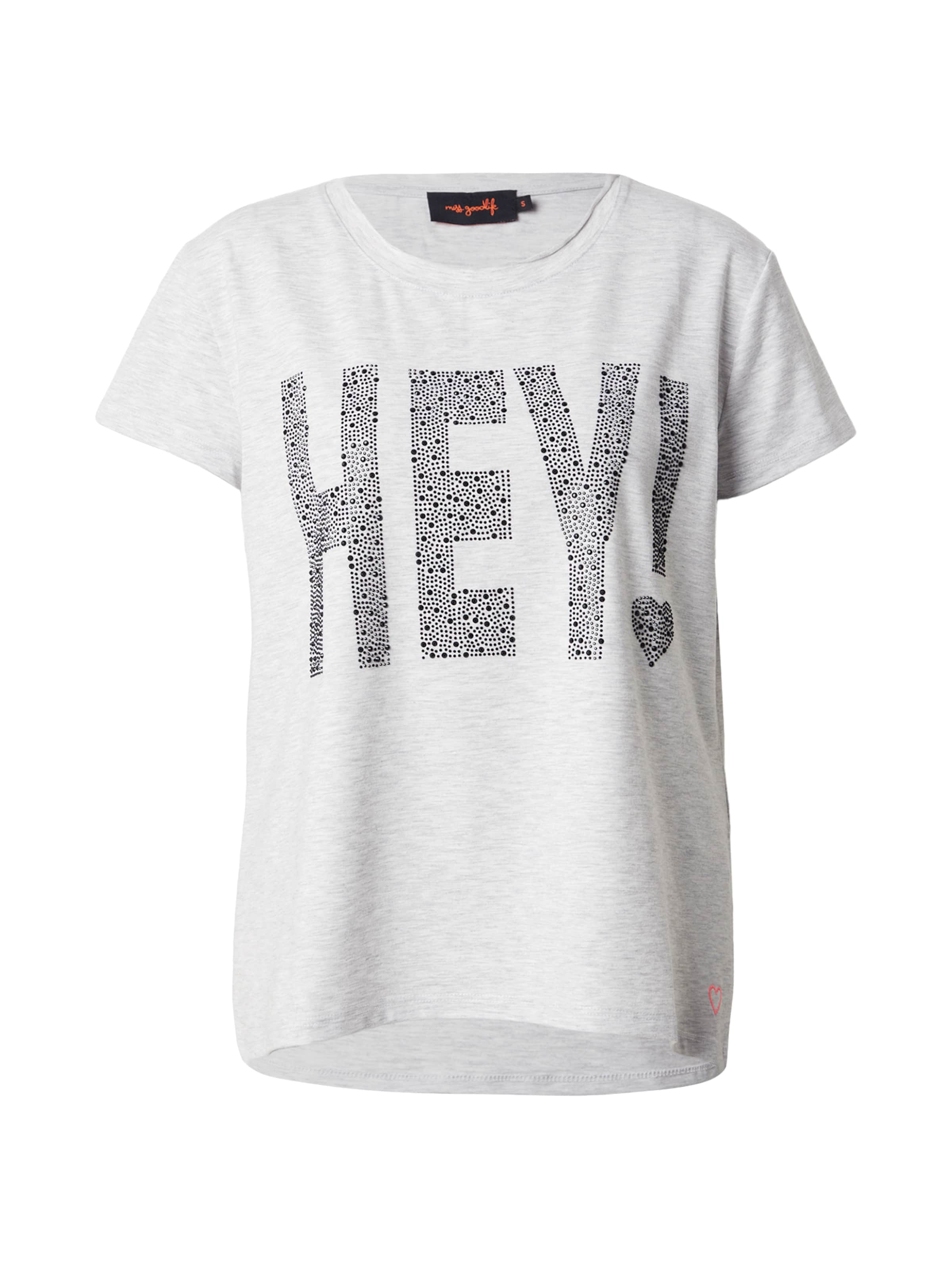 miss goodlife - Camiseta 'HEY!' en gris: frente