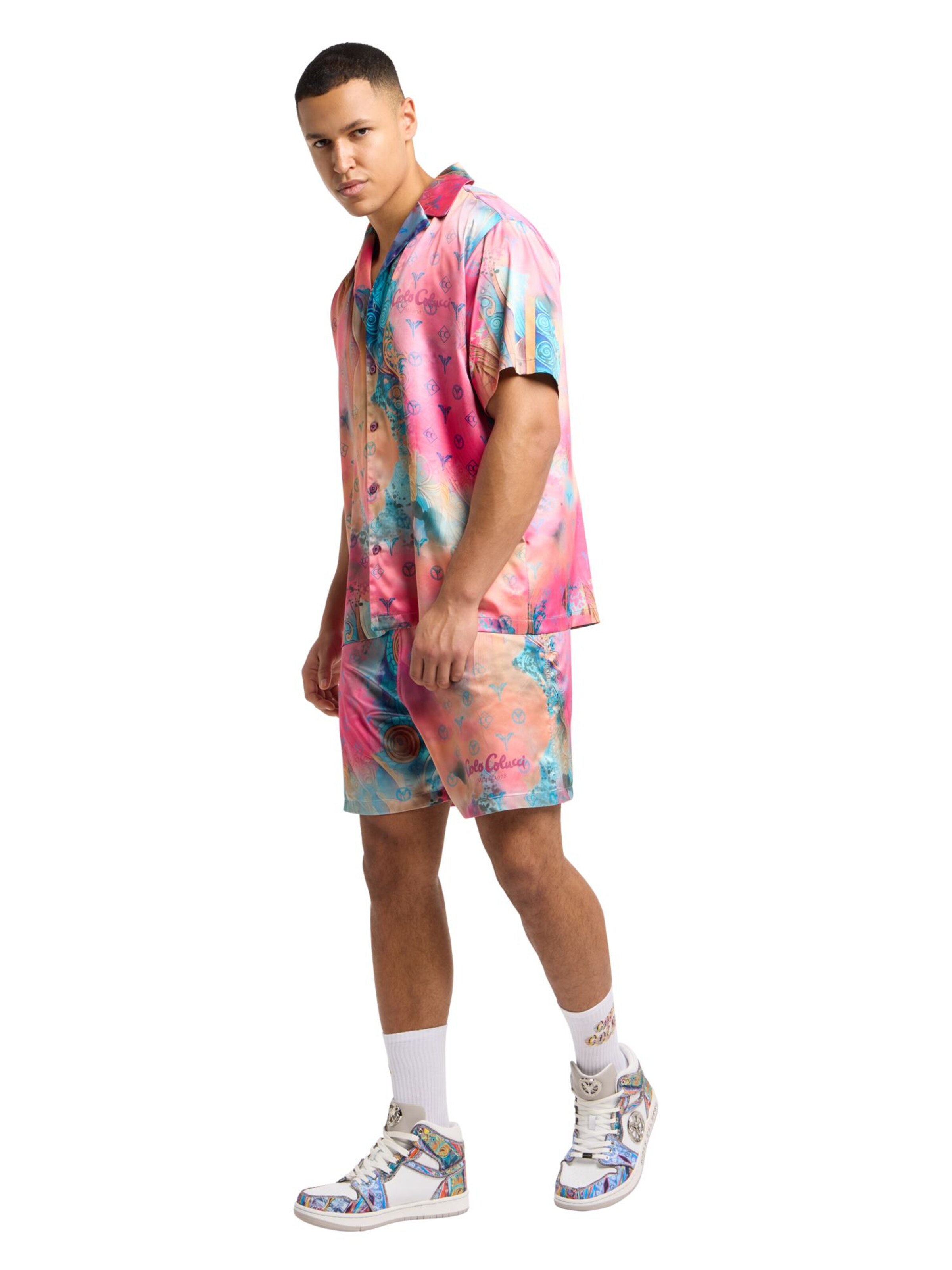 Carlo Colucci Comfort fit Overhemd 'Eikemann' in Roze