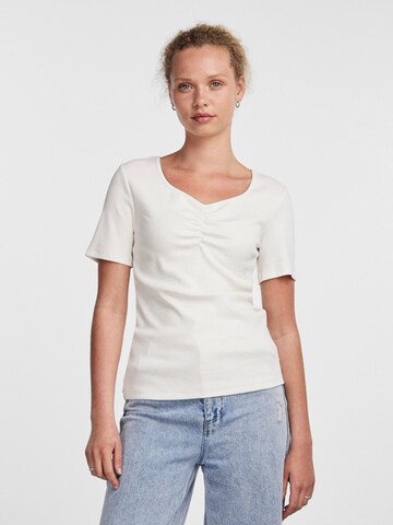 PIECES - Camisa 'Tania' em branco: frente