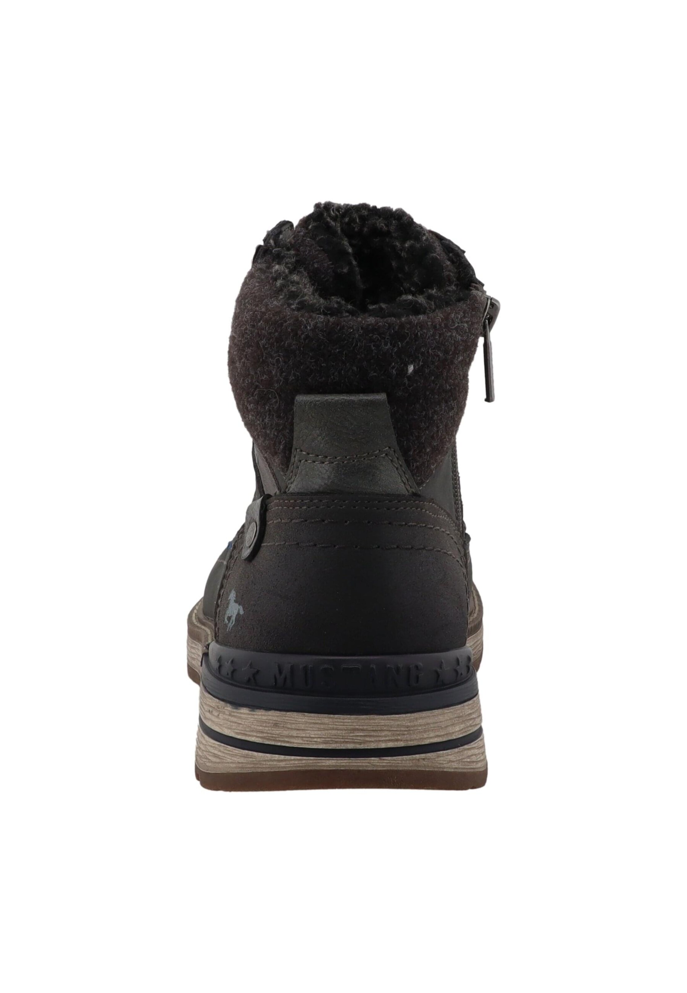 MUSTANG Gležnarji z vezalkami 'Maril' | siva barva