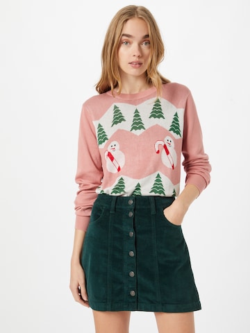 ABOUT YOU Pullover 'Rieke Christmas' i pink: forside