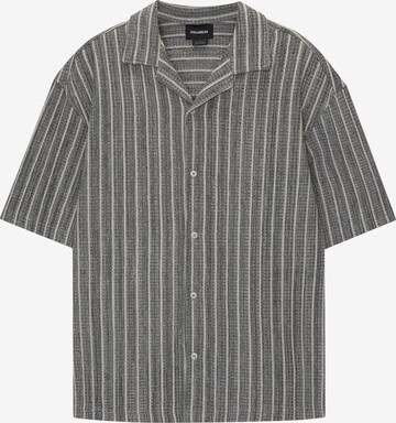 Pull&Bear Comfort fit Button Up Shirt in Grey: front