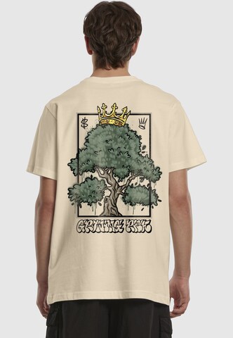 Mister Tee - Camisa 'Growing Rich Crown On' em branco: frente