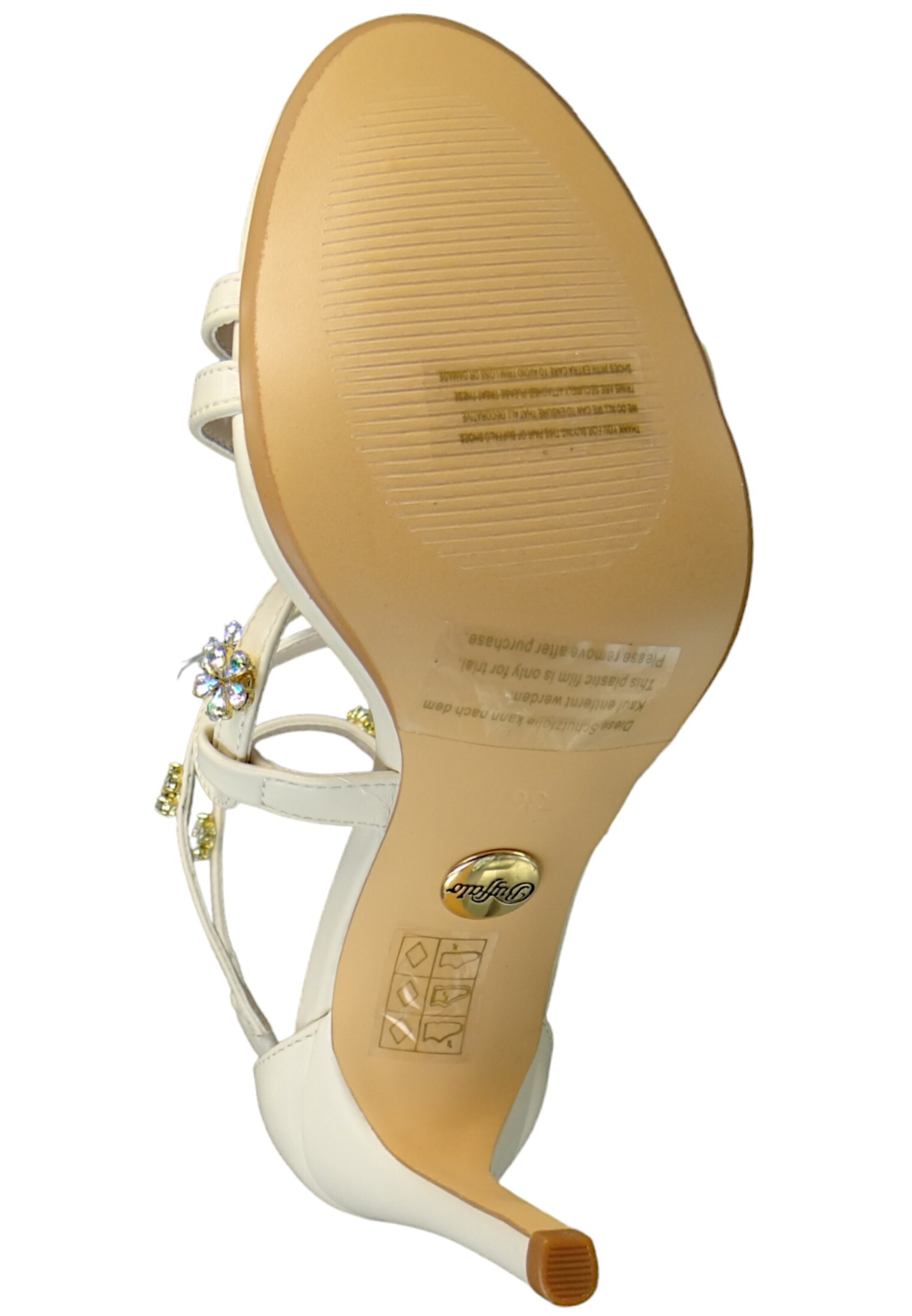 BUFFALO Sandalen met riem 'Miranda' in Beige