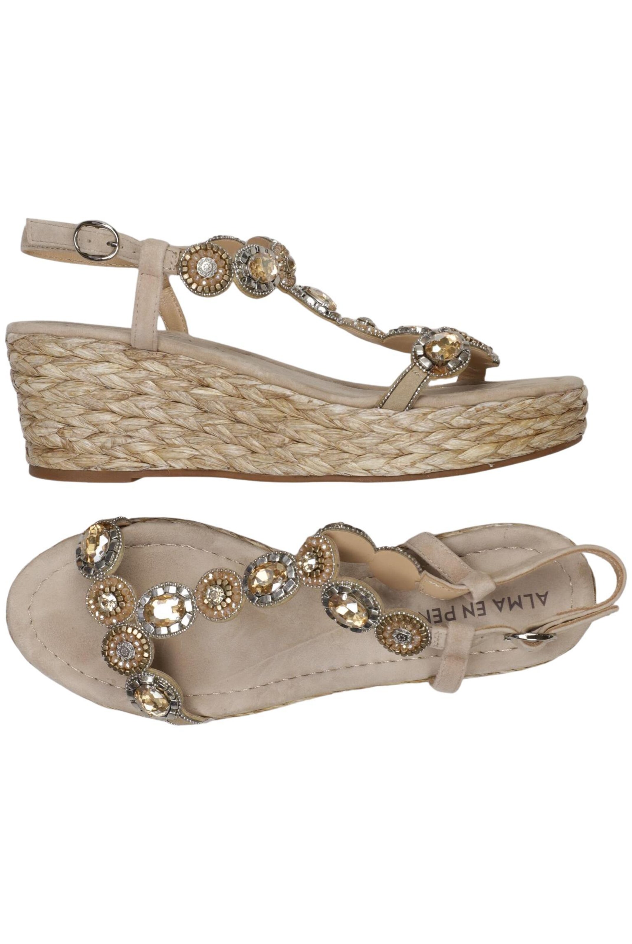 Alma En Pena Sandals & High-Heeled Sandals in 39 in Beige: front