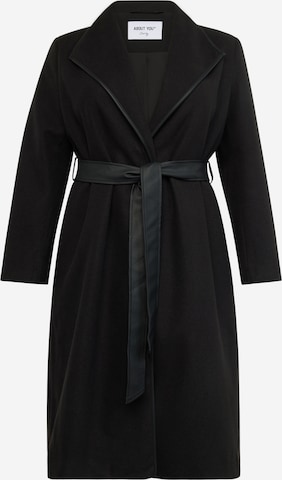 Manteau mi-saison 'Dion' ABOUT YOU Curvy en noir : devant