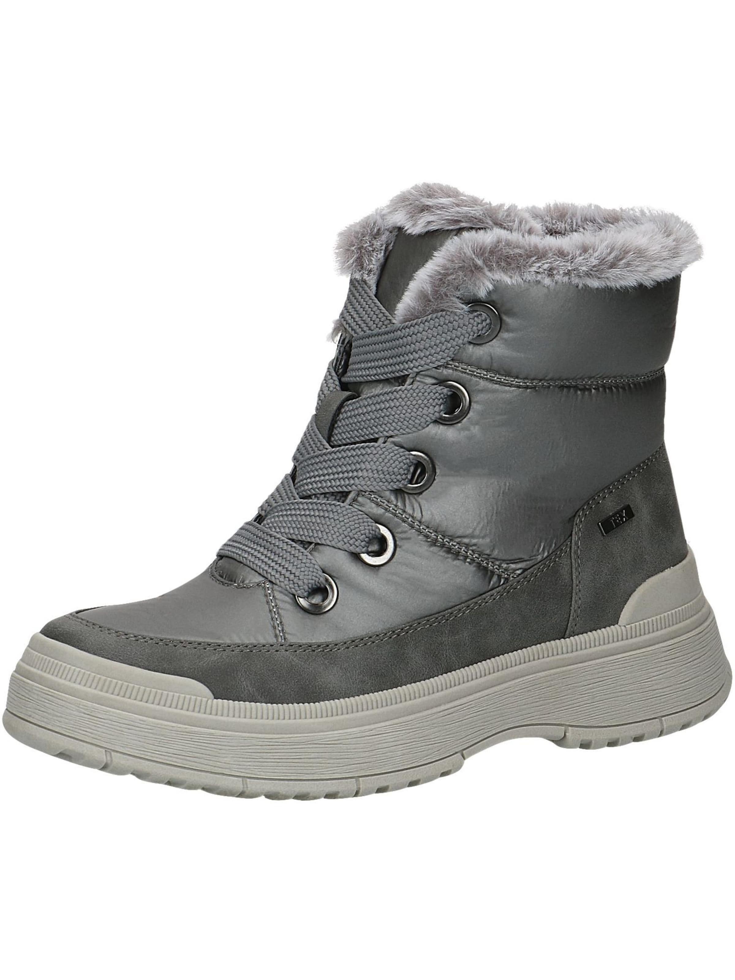 CAPRICE Lace-up bootie in Grey: front