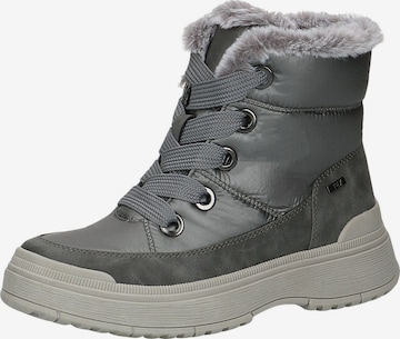 CAPRICE Lace-Up Ankle Boots in Grey: front