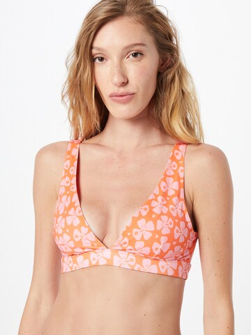 Monki Triangel Bikinitop in Roze: voorkant