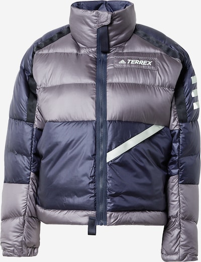 Giacca per outdoor 'Utilitas Down' ADIDAS TERREX di colore navy / grigio / nero / bianco, Visualizzazione prodotti