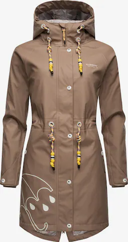 MARIKOO Funkcionalen plašč | rjava barva: sprednja stran