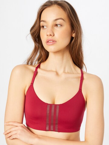 ADIDAS PERFORMANCE - Soutien Bustier Soutien de desporto em vermelho: frente